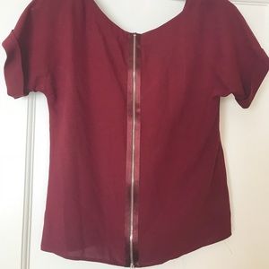 Silk burgundy blouse
